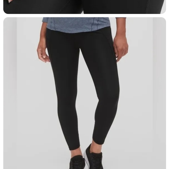 Maternity GapFit Full Panel Blackout 7/8 Leggings - Large - Picture 2 of 7